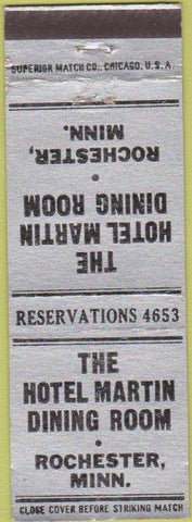 Matchbook Cover - Hotel Martin Dining Room Rochester MN