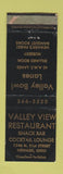 Matchbook Cover - Valley View Bowling Restaurant Newark OH WORN