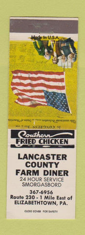 Matchbook Cover - Lancaster County Farm Diner Elizabethtown PA