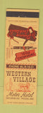 Matchbook Cover - Western Village Motor Hotel Phoenix AZ