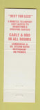 Matchbook Cover - Olympia Inn Roanoke VA