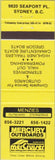 Matchbook Cover - Mercury Boat Motors Sydney BC