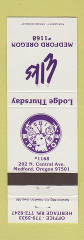 Matchbook Cover - Elks Club Medford OR