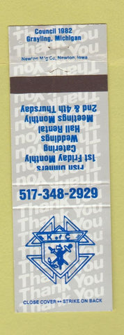 Matchbook Cover - Knights of Columbus Grayling MI