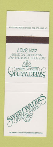 Matchbook Cover - Sweetwaters Restaurant Bar Nags Head NC