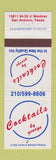 Matchbook Cover - Cocktails by George San Antonio TX Quality Inn