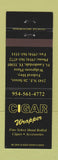 Matchbook Cover - Cigar Wrapper Tobacco Fort Lauderdale FL