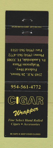 Matchbook Cover - Cigar Wrapper Tobacco Fort Lauderdale FL