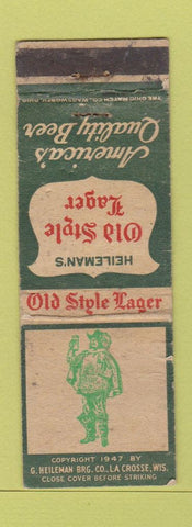 Matchbook Cover - Heileman's Old Style Lager La Crosse WI WORN