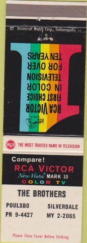 Matchbook Cover - RCA Victor Poulsboro Silverdale WA