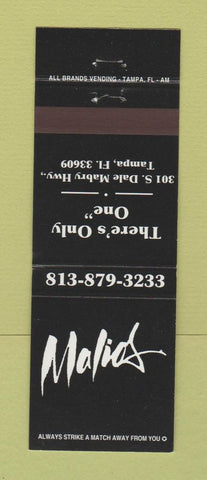 Matchbook Cover - Malios Tampa FL