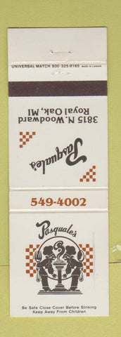 Matchbook Cover - Pasquale's Royal Oak MI