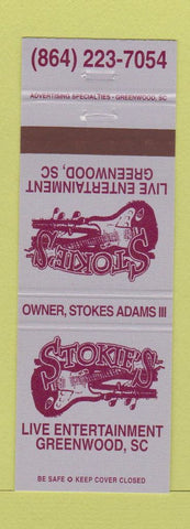 Matchbook Cover - Stokie's Greenwood SC