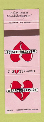 Matchbook Cover - Heartbreakers Strip Club Dickinson TX