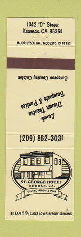Matchbook Cover - St George Hotel Newman CA