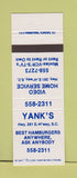Matchbook Cover - Yank's Hamburgers Movie Rental
