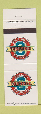Matchbook Cover - America's Original Sports Bar Baltimore Norfolk San Diego