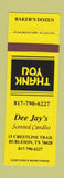 Matchbook Cover - Dee Jay's Scented Candles Burleson TX