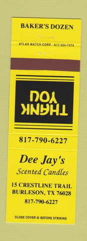 Matchbook Cover - Dee Jay's Scented Candles Burleson TX
