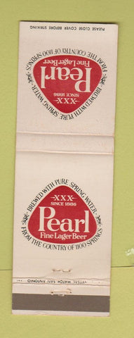 Matchbook Cover - Pearl Lager Beer San Antonio TX
