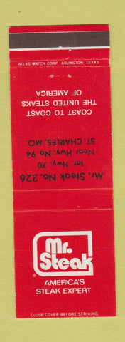 Matchbook Cover - Mr Steak ST Charles MO