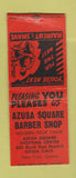 Matchbook Cover - Azusa Square Barber Shop CA BOBTAIL
