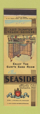 Matchbook Cover - Seaside Hotel Atlantic City NJ