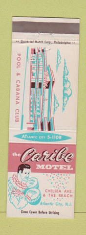 Matchbook Cover - Caribe Motel Atlantic City NJ