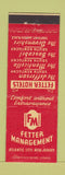 Matchbook Cover - Fetter Hotels Atlantic City NJ