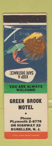 Matchbook Cover - Green Brook Motel Dunellen NJ