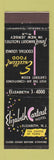Matchbook Cover - Elizabeth Carteret Hotel Elizabeth NJ