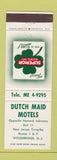 Matchbook Cover - Dutch Maid Motels Woodbridge NJ