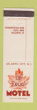 Matchbook Cover - Mount Royal Motel Atlantic City NJ