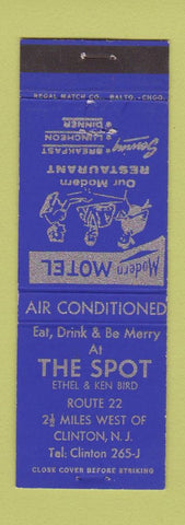 Matchbook Cover - The Spot Clinton NJ