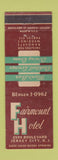 Matchbook Cover - Fairmount Hotel Jersey City NJ