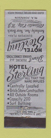 Matchbook Cover - Hotel Sterling Atlantic City NJ