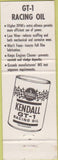 Matchbook Cover - Kendall GT1 Racing oil gas Rockford IL