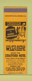 Matchbook Cover - Stratford Hotel Atlantic City NJ YELLOW
