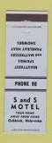 Matchbook Cover - S&S Motel Oshkosh NE low phone #
