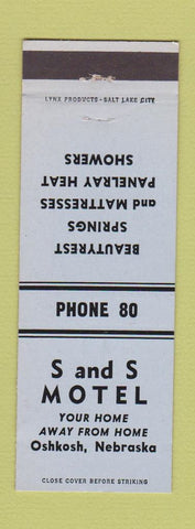Matchbook Cover - S&S Motel Oshkosh NE low phone #