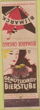 Matchbook Cover - Bismarck Hotel Chicago IL 20s?