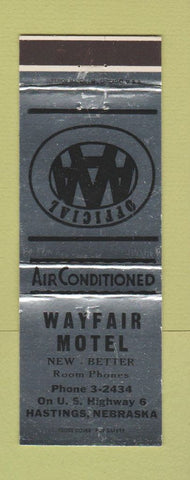 Matchbook Cover - Wayfair Motel Hastings NE SILVER