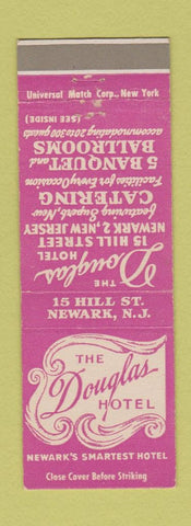 Matchbook Cover - Douglas Hotel Newark NJ