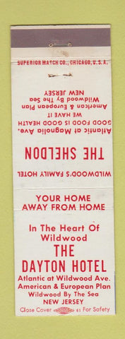 Matchbook Cover - Dayton Hotel Wildwood by the Sea NJ Sheldon