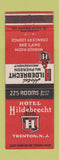 Matchbook Cover - Hotel Hildebrecht Trenton NJ