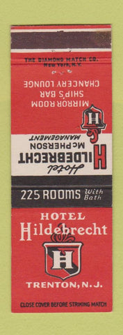 Matchbook Cover - Hotel Hildebrecht Trenton NJ