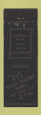 Matchbook Cover - Molly Pitcher Hotel Red Bank NJ BLACK