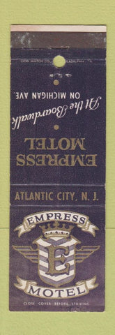 Matchbook Cover - Empress Motel Atlantic City NJ WEAR