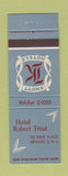 Matchbook Cover - Hotel Robert Treat Newark NJ
