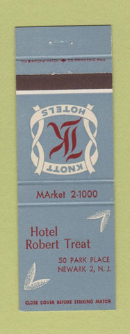 Matchbook Cover - Hotel Robert Treat Newark NJ